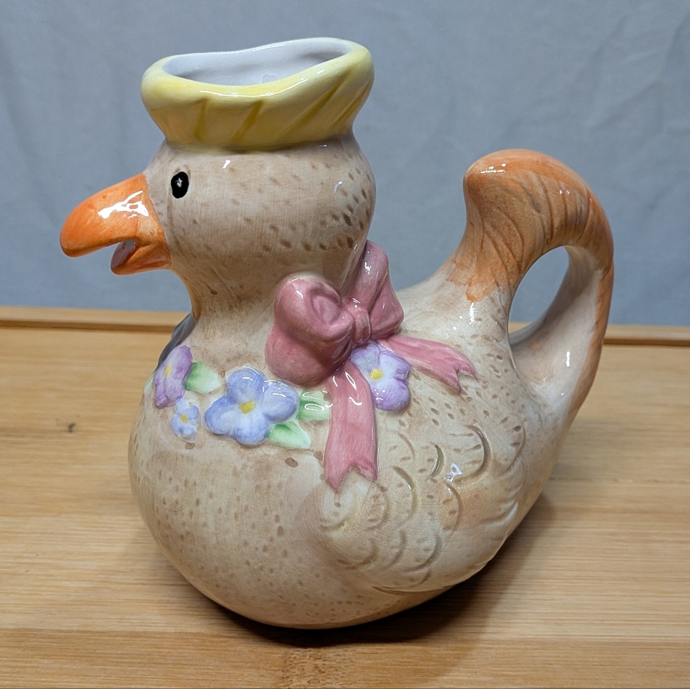 Vintage Baum Brothers, Style-Eyes, Ceramic Chicken Cream Pitcher